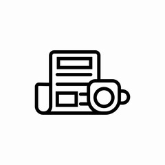 document review icon sign vector