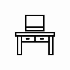 office table icon sign vector