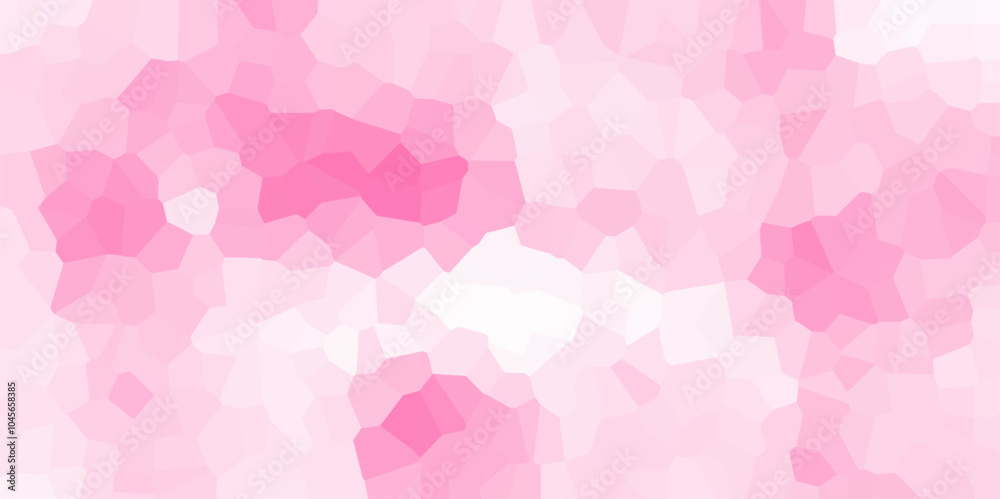 Wall mural abstract background of crystallized. triangular 3d wall background with tile. rose pink geometric mo