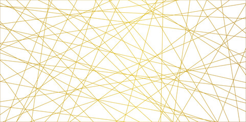 Abstract luxury gold geometric random chaotic lines with many squares and triangles shape background. geometric random chaotic seamless line design with transparent background, vector illustration.
