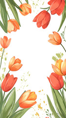 Obraz premium Vibrant tulip frame