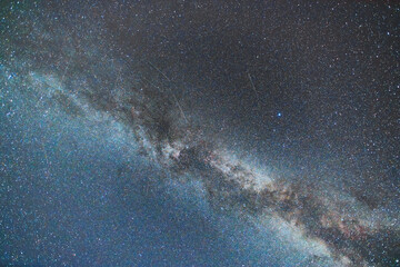 Beautiful starry night sky with bright milky way.Astronomical background.