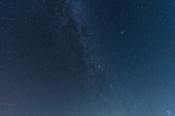 Beautiful starry night sky with bright milky way.Astronomical background.