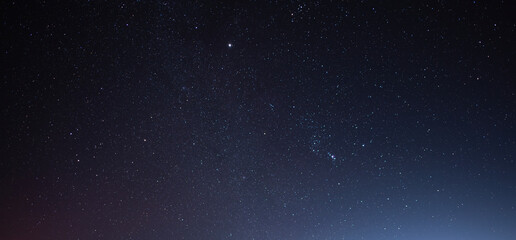 Beautiful starry night sky with bright milky way.Astronomical background.