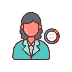 Data Scientist Filled Icons , Vector illustration
