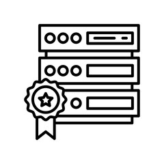Data Quality Outline Icon, Vector illustration