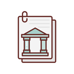 Bank Data Filled Icons , Vector illustration