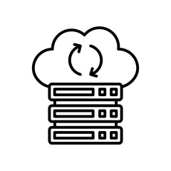Data Recovery Outline Icon, Vector illustration