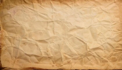 Obraz premium Aged and Crumpled Parchment Paper Texture with Detailed Wrinkles, Natural Discoloration, Vintage Patina Perfect for Antique Themed Designs, Historical Projects, and Rustic Backgrounds