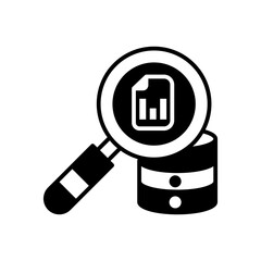 Data Query Glyph Icon, Vector illustration