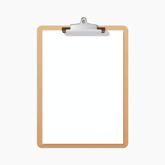 Blank clipboard for notes.