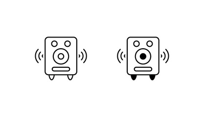 Audio Speaker icon design with white background stock illustration
