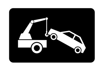 auto pomoc drogowa - holowanie samochodu ikona © robert6666