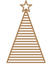 Christmas tree silhouette, Christmas tree vector illustration, Ornament for laser cutting template 