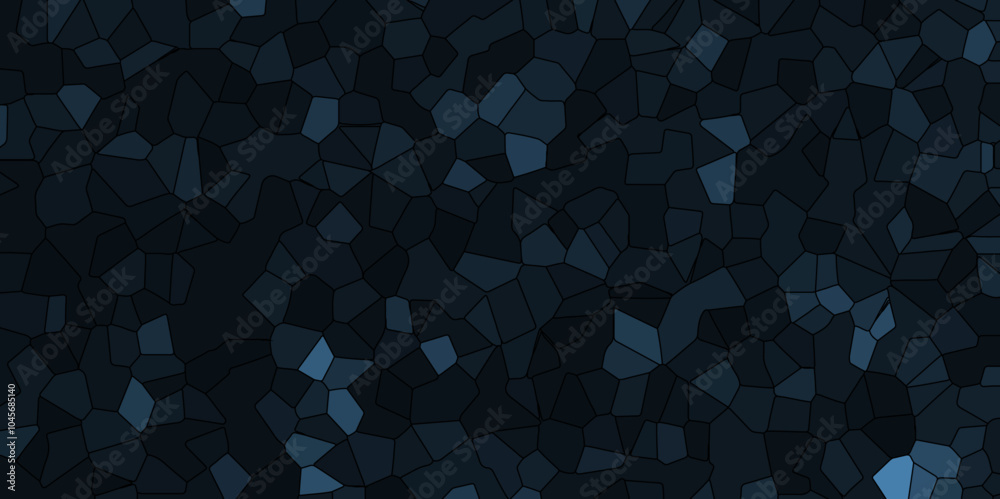Poster abstract blue broken stained glass background design with colorful line. geometric polygonal backgro