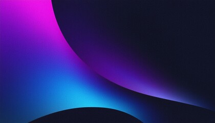 Dark purple-blue-black abstract grainy background with bright colorful gradient. Ideal for posters, headers and banner designs.
