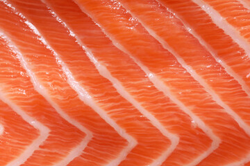 Fresh salmon as background, closeup. Sea food