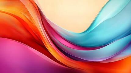 Fototapeta premium Abstract colourful waves background, business concept minimalism copy space 