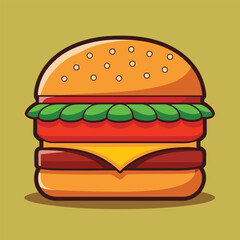 Minimalist Burger Vector Pack Clean Design