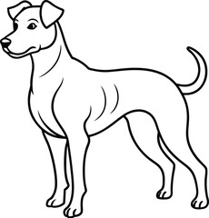 Dog line art vector
