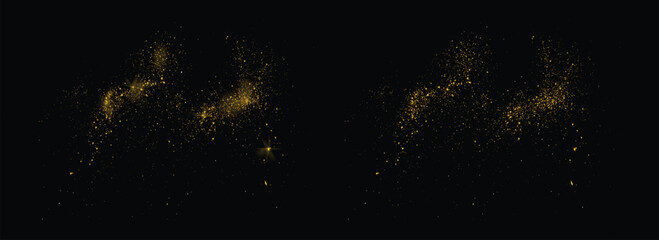 Abstract gold glitter light effect luxury festive confetti decoration. gold glitter texture