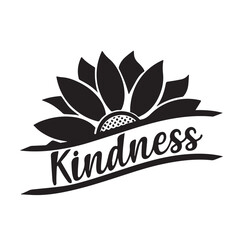 kindness logo inspirational positive quotes, motivational, typography, lettering design