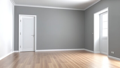 room empty space behind closed doors created computer graphics software realistic visual effects