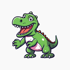 Cute cartoon dinosaur illustration