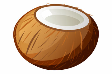 Coconut isolated on the white background