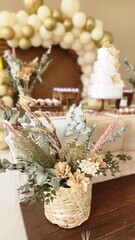 flowers in decorative dried plants