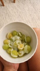 green grapes with condensed milk