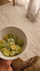 green grapes with condensed milk
