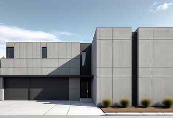 three dimensional rendering appears large concrete wall front