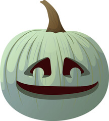 Halloween pumpkins with smiling faces and hearts, ready for festive fall decorations, party invitations and seasonal designs. illustration of cute