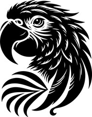 Fototapeta premium Premium Parrot Silhouette Vector Perfect for Logos, Graphics, and Illustrations