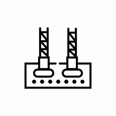 geothermal construction icon sign vector