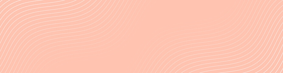 Abstract background with lines and waves. Web banner size. Element for design isolated. Vector background for brochure, booklet, flyer, poster. Beige gradient. Orange