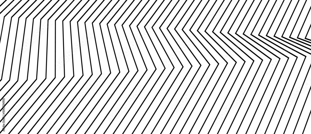 Aufkleber Abstract background with lines. Stripes optical art illusion. Monochrome geometric pattern.