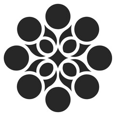 Minimalist Interconnected Shapes and Circles Pattern Vector for Backgrounds.