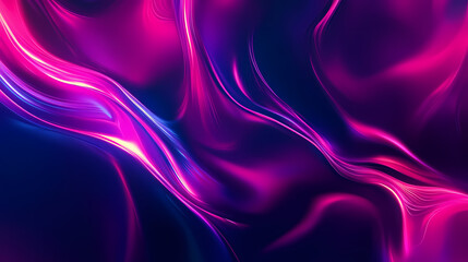 Fototapeta premium Dark purple pink blue color gradient background blurred neon color flow, grainy texture effect, futuristic banner design. Neon Light Art. Illustration