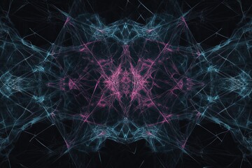 abstract geometric tech pattern from symmetrical lines and dots