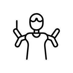 Masterful Puppet-Making Icon in Detailed Line Art Design