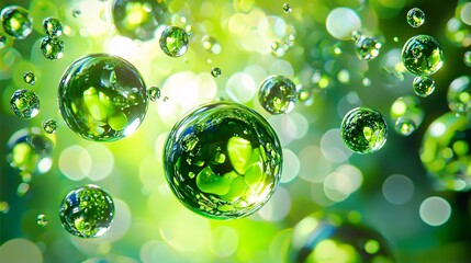 Algae Spheres in Luminous Fluid