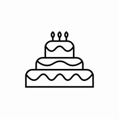 birthday cake icon sign vector
