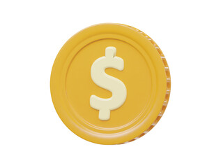 Dollar icon 3d render illustration