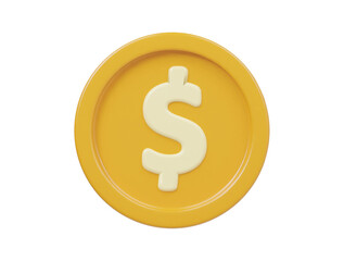 Dollar icon 3d render illustration