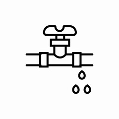 leaking pipe icon sign vector