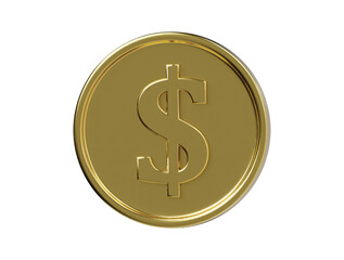 Dollar icon 3d render illustration