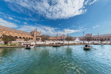 Plaza de España is an architectural complex located in María Luisa Park in the city of Seville...