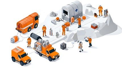 Comprehensive Diagram Outlining the Radiation Emergency Response Plan Implemented by Rescue Teams in the Event of a Nuclear Disaster or Hazardous Incident